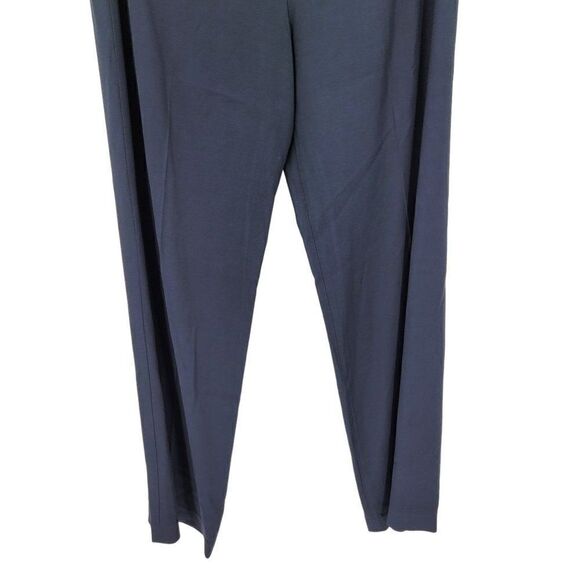 Vince High-rise Wide Leg Dress Pants 8 Navy Trouser Stretch Flat Front Side Zip - Picture 5 of 11